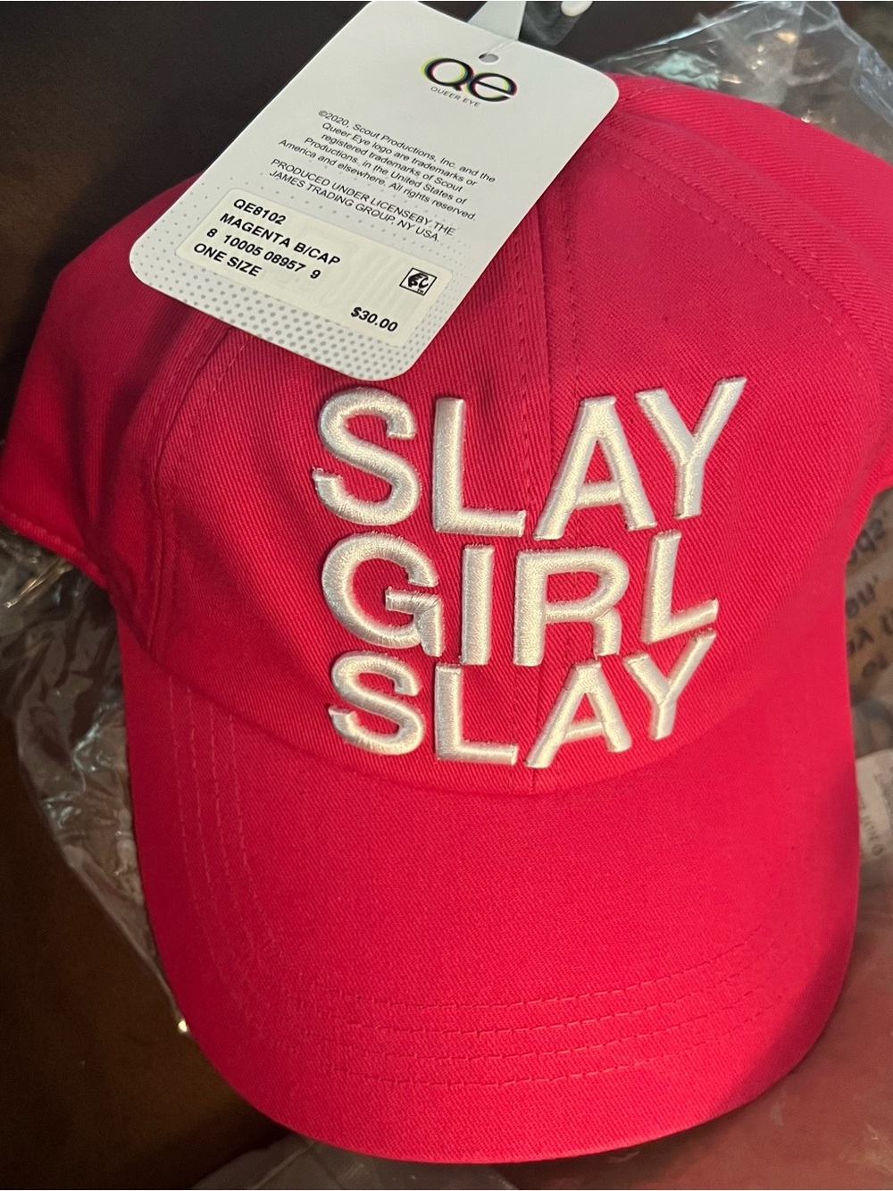 Pink "SLAY GIRL SLAY" Embroidered Baseball Cap